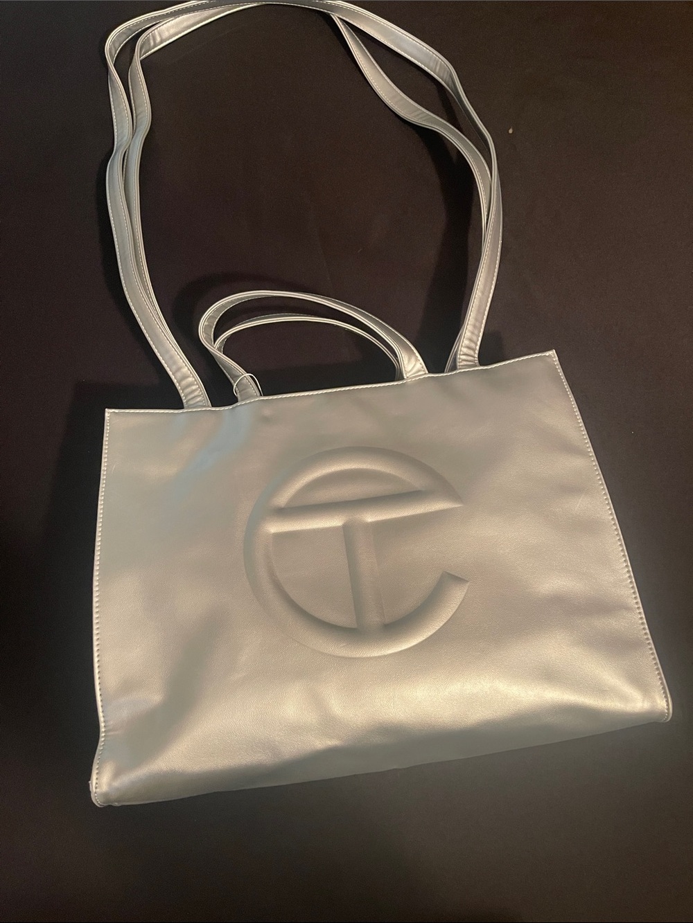 Telfar Medium Shopping Bag - Silver (NEW WITH TAGS)